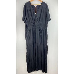 Size 2X Women's Short Sleeve A-Line Maxi Dress - Knox Rose #2278